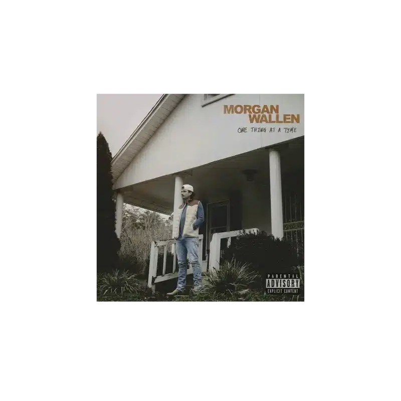 Morgan Wallen standing on porch, album cover art